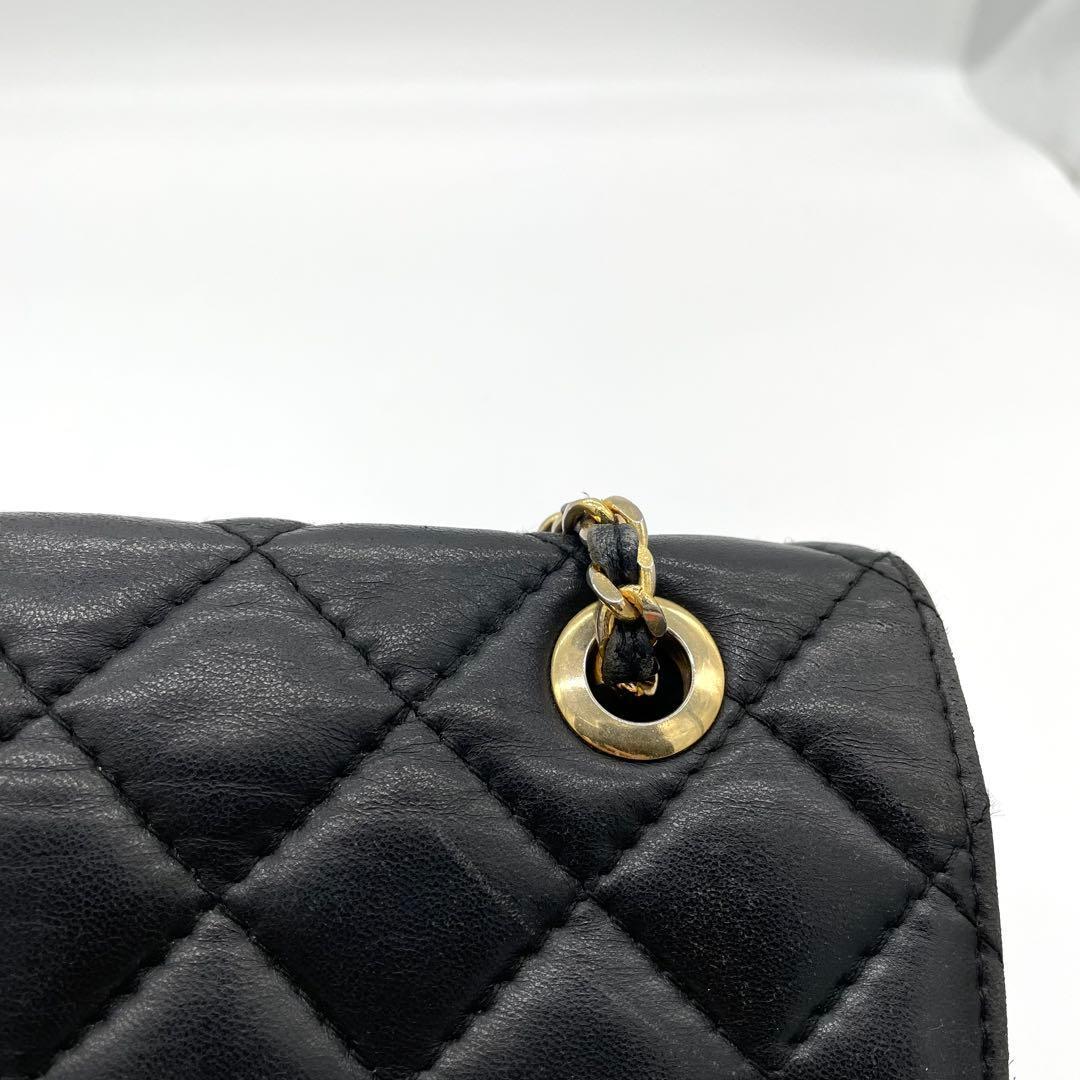 【美品】ジバンシー　ショルダーバッグ　ダブルチェーン　キルティング　レザー　黒