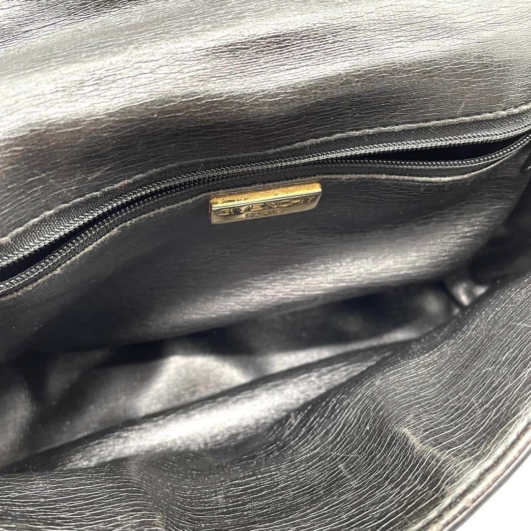 【美品】ジバンシー　ショルダーバッグ　ダブルチェーン　キルティング　レザー　黒