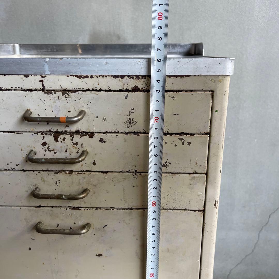 インダストリアルビンテージ デンタルキャビネット工具箱作業台