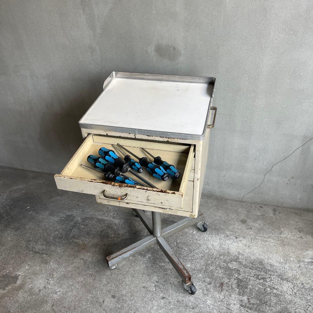 インダストリアルビンテージ デンタルキャビネット工具箱作業台