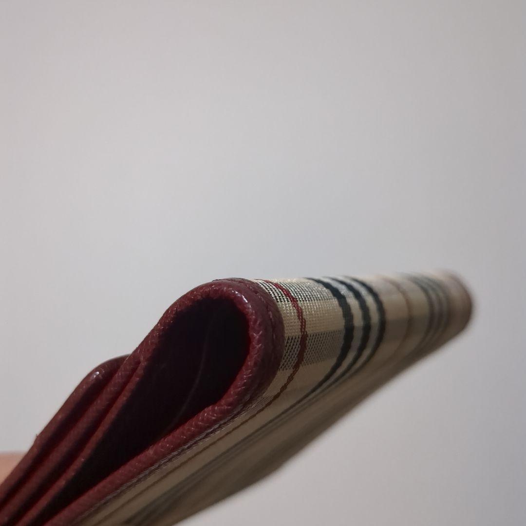 Burberry　バーバリー　折り財布　ノバチェック　ボルドー　ワインレッド　赤