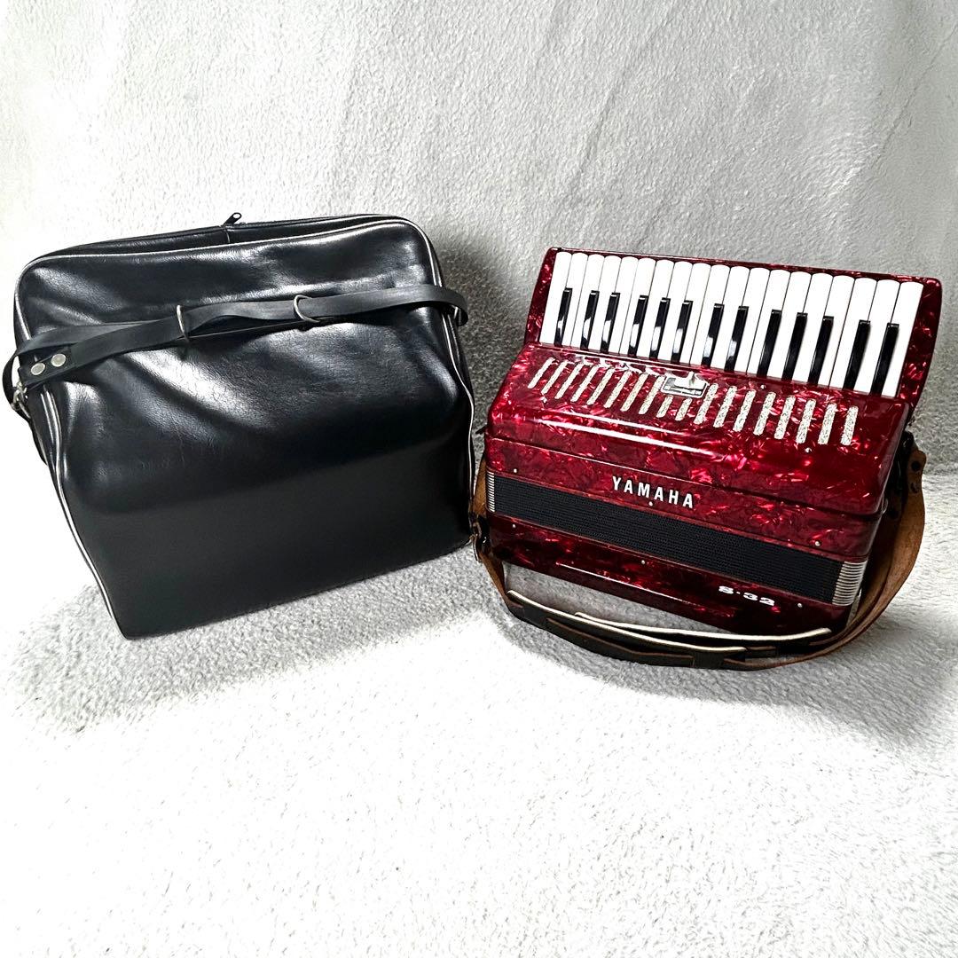 YAMAHA ヤマハ アコーディオン S-32 レッド 純正ケース付き