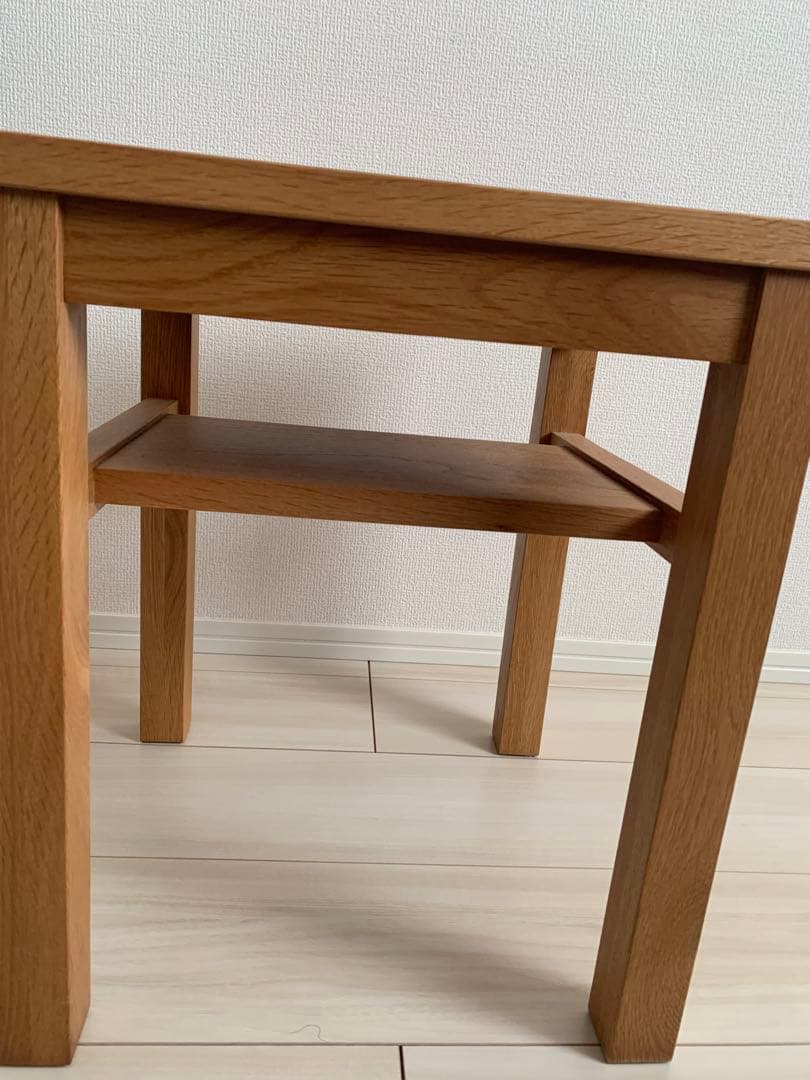 無印良品　木製　サイドテーブルベンチ　オーク材