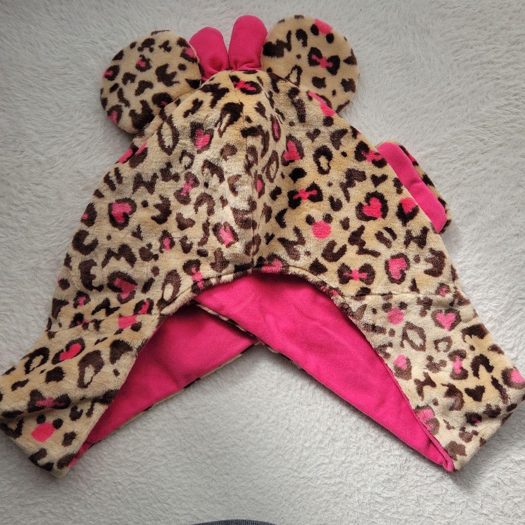 ディズニー ミニー ヒョウ柄マフラー ファンキャップ - メルカリ