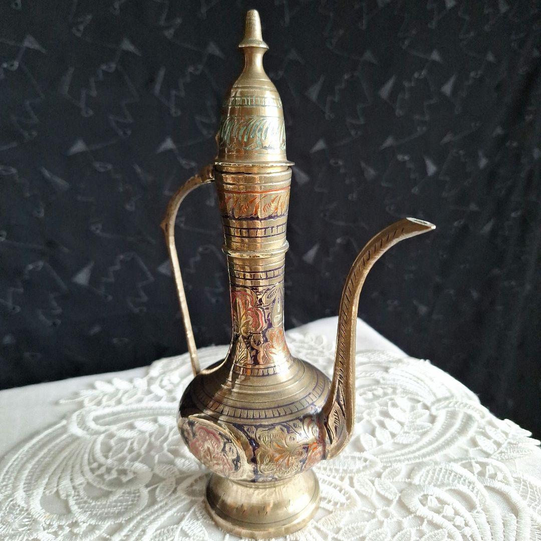 真鍮 中東 アラビア風 水注 水差し ポット - メルカリ