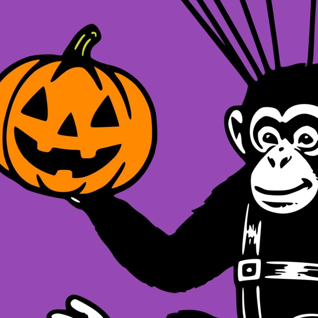 MONKEY MARK ハロウィン 猿 グラフィックアート A1サイズ