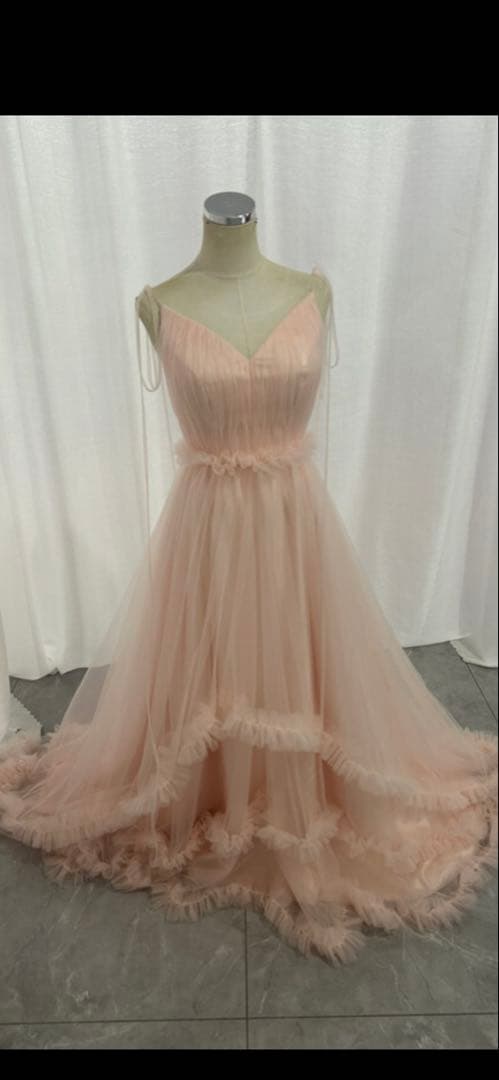 ピンク ロングドレス