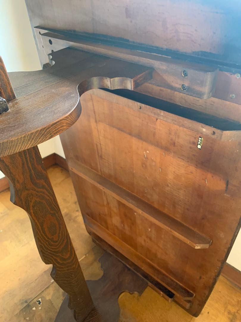 アンティーク ブラウン ダイニングテーブル 食卓 昭和 カリモク家具