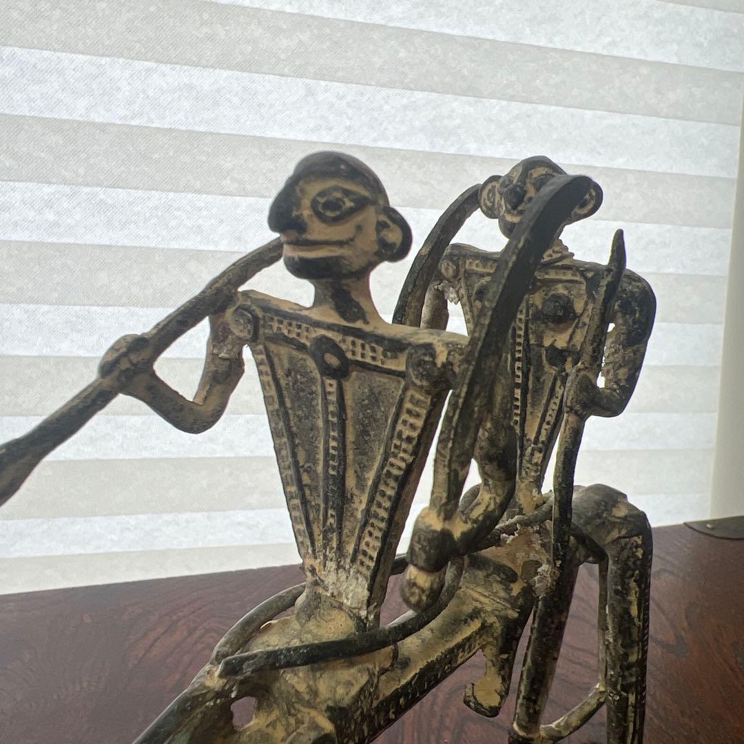 アフリカ工芸品 『馬と戦士たち』 アンティーク 1900年代初頭