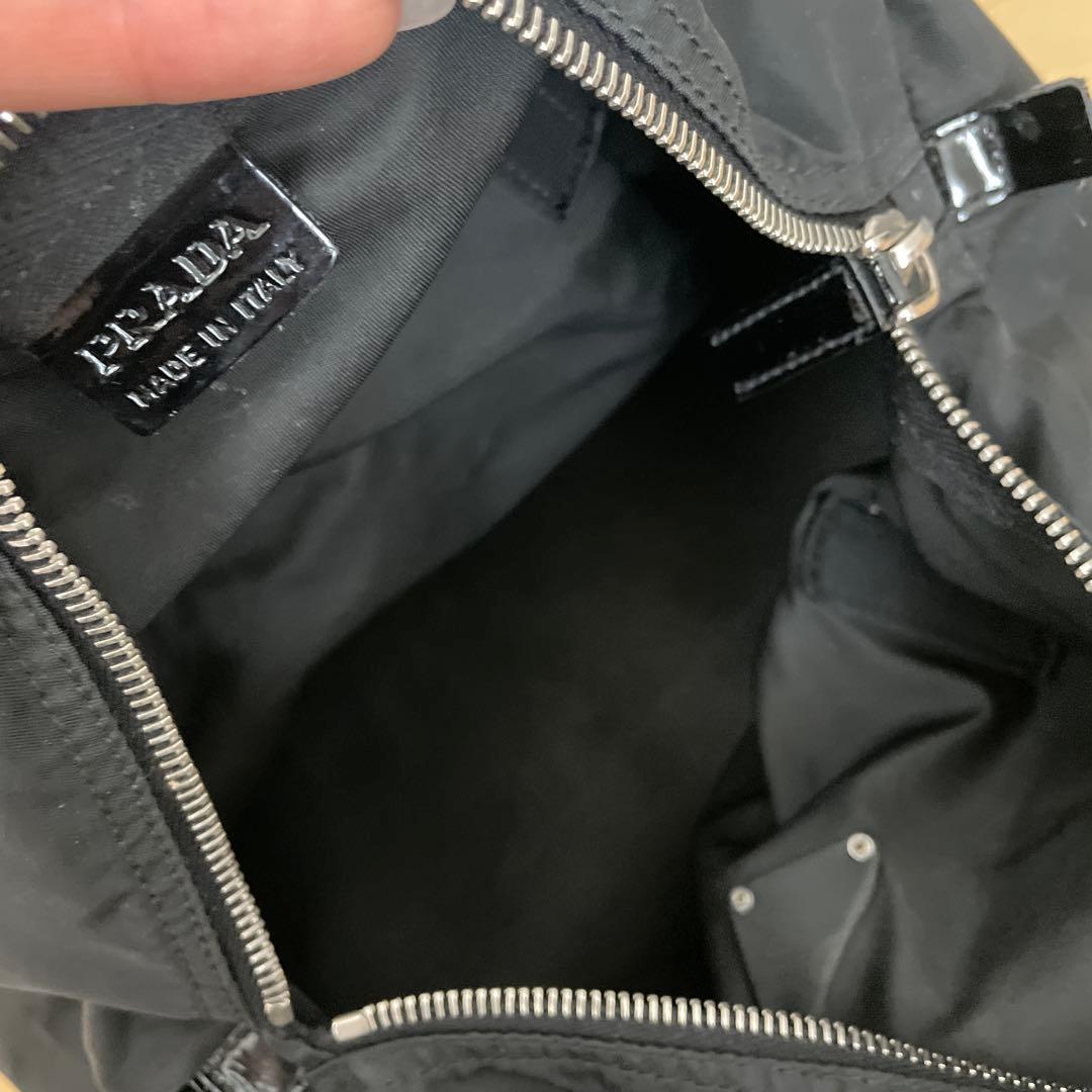最終　PRADA ブラック ナイロン ハンドバッグ