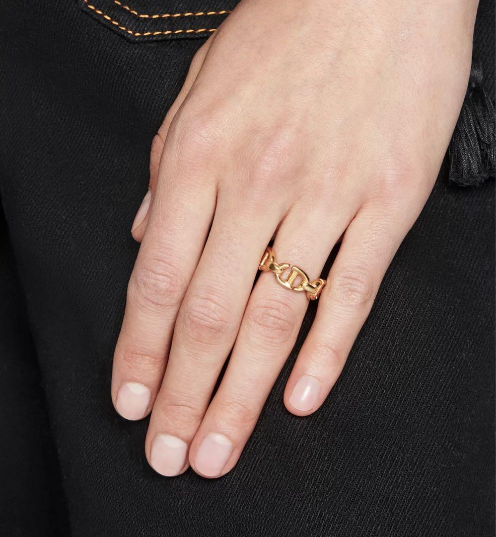 超美品　Dior CD Navy リング　S 10号