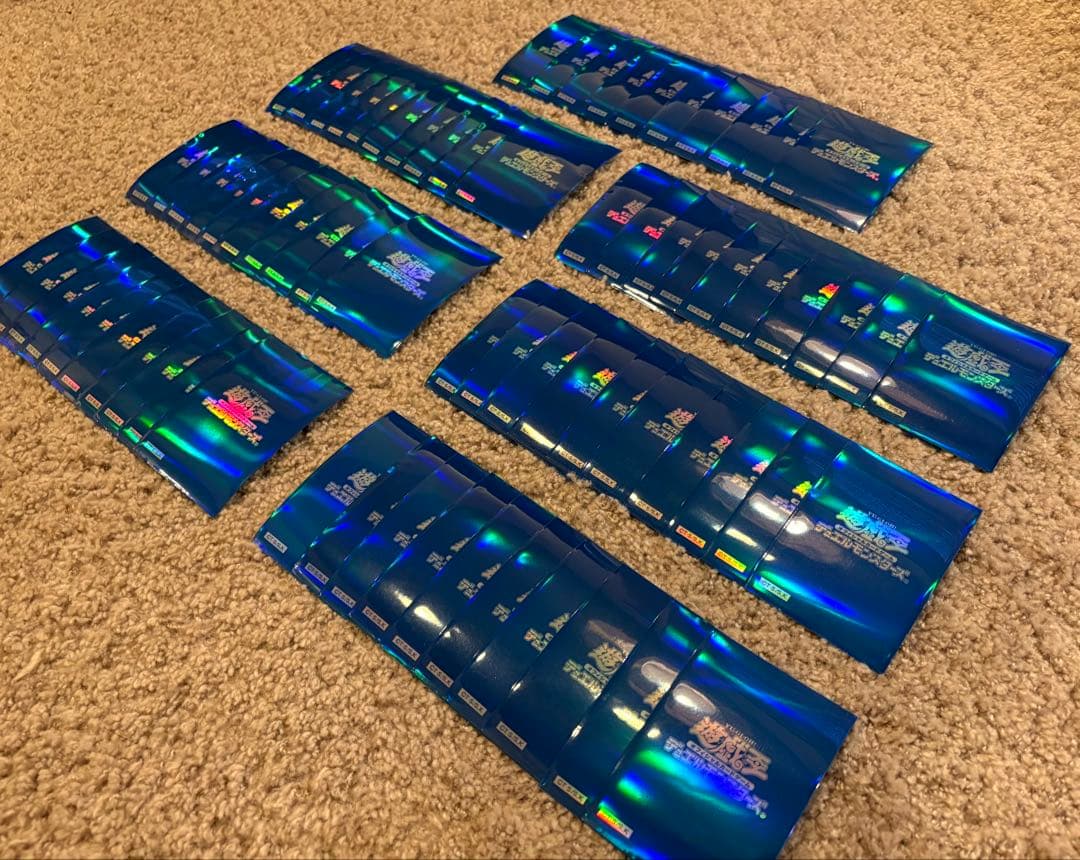 遊戯王 スリーブ 初期 ロゴ 青 ブルー 機械の叛乱 70枚