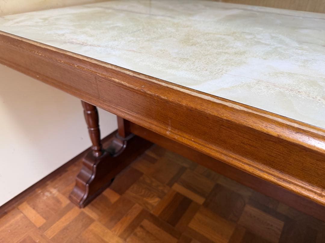 【O-1690】ナガノインテリア ダイニングテーブル 昭和レトロ