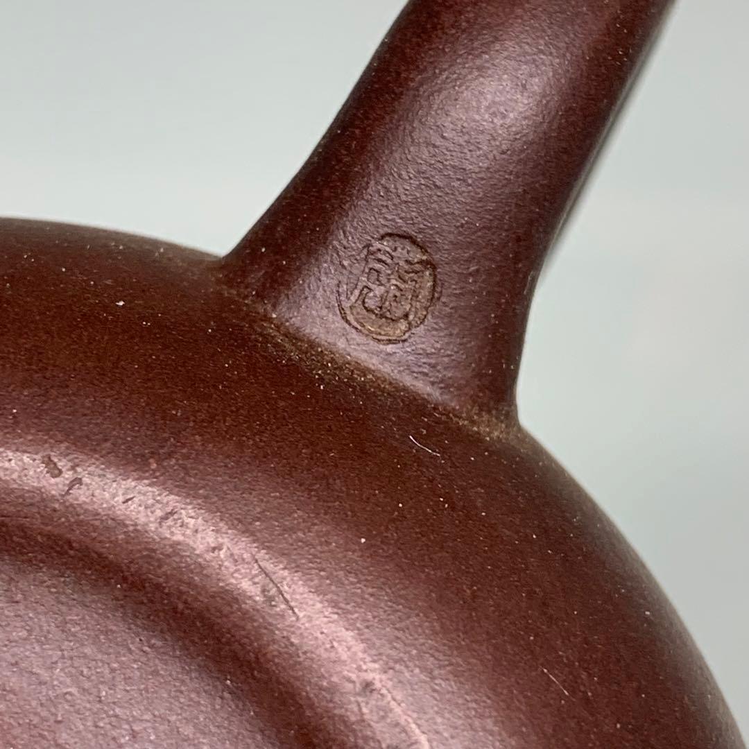 真作】本物保証 陶器在銘 宜興紫砂壺手作り 急須収蔵品 茶道具時代物