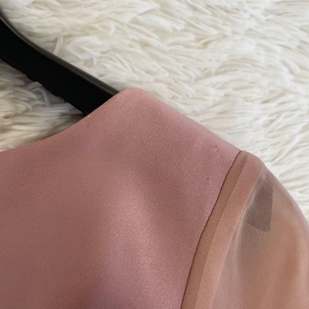 【新品未使用】AIMER 袖付き スレンダーロングドレス