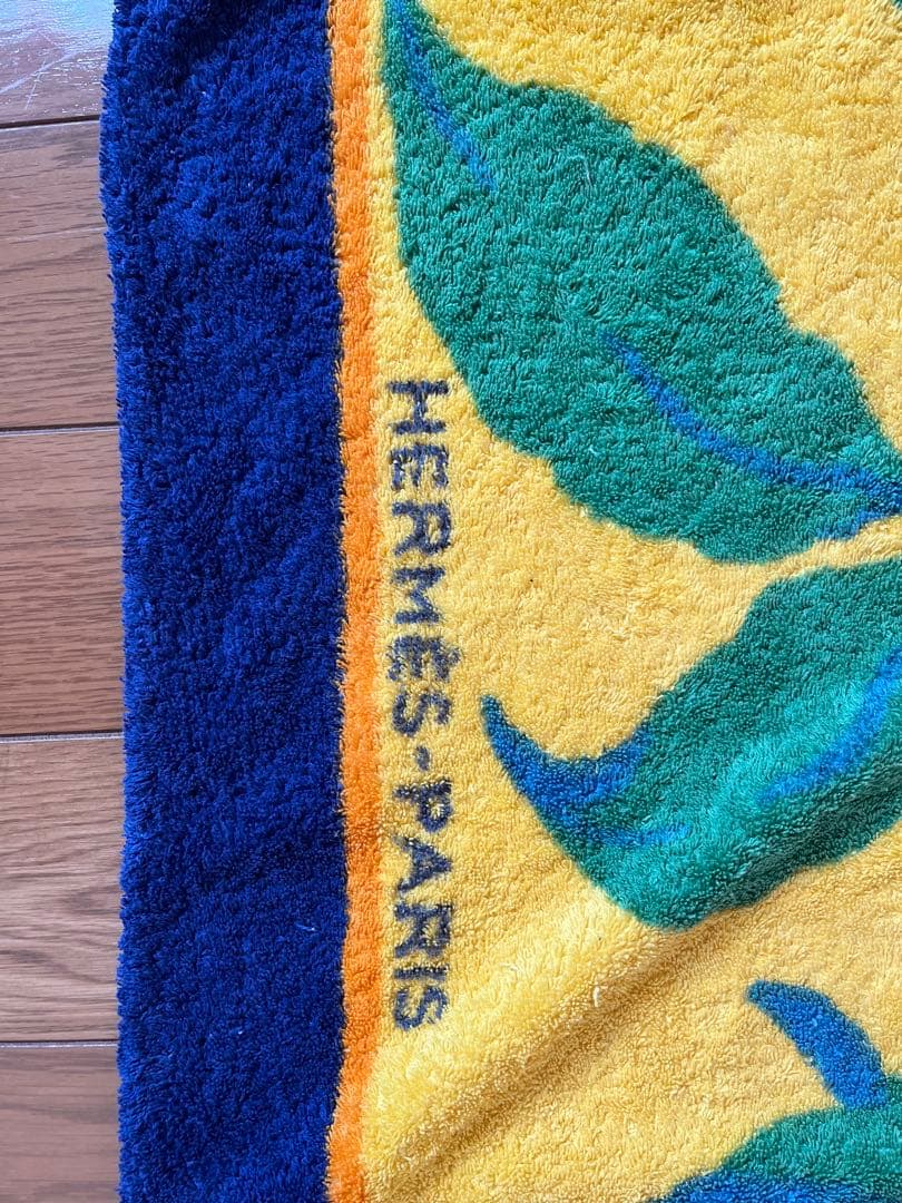 HERMES-PARIS トゥカンデザイン バスタオル エルメス ビーチタオル