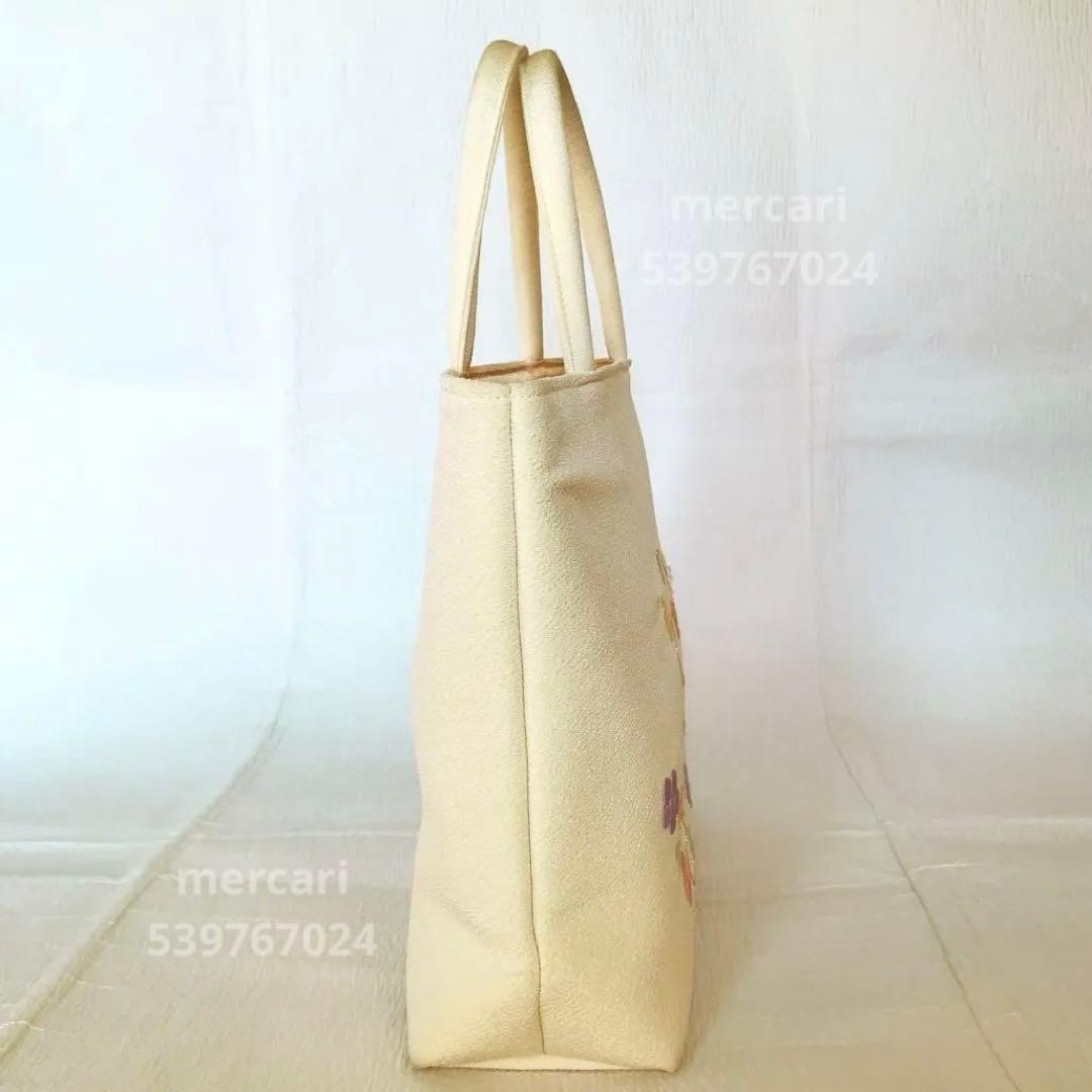 m*m様 京都きねや　和装　手提げバッグ（ちりめん　刺繍　松竹梅笹蔓）