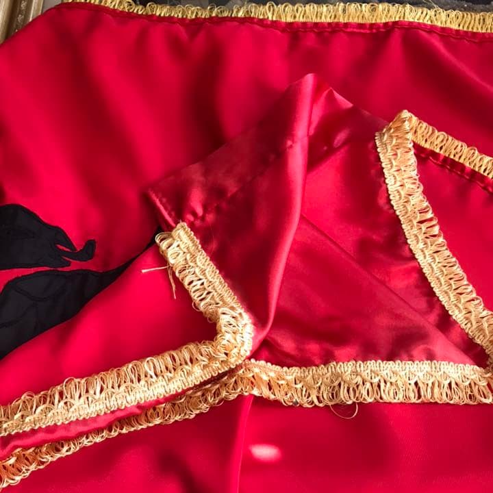 希少品！BIG アルバニア共和国国旗　東ヨーロッパ　ヴィンテージインダストリアル