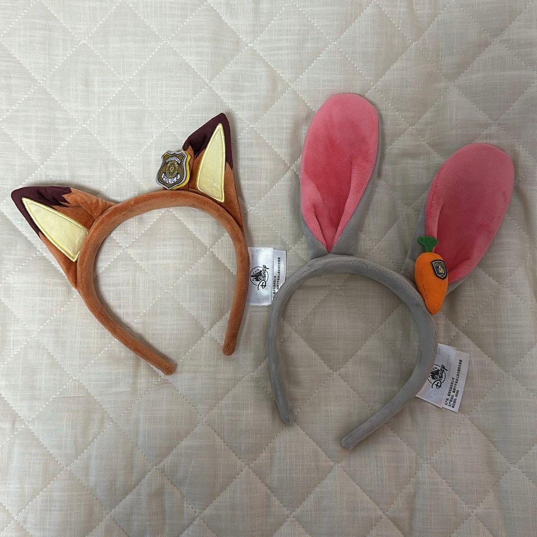 上海ディズニー ズートピア ニック ジュディ カチューシャ