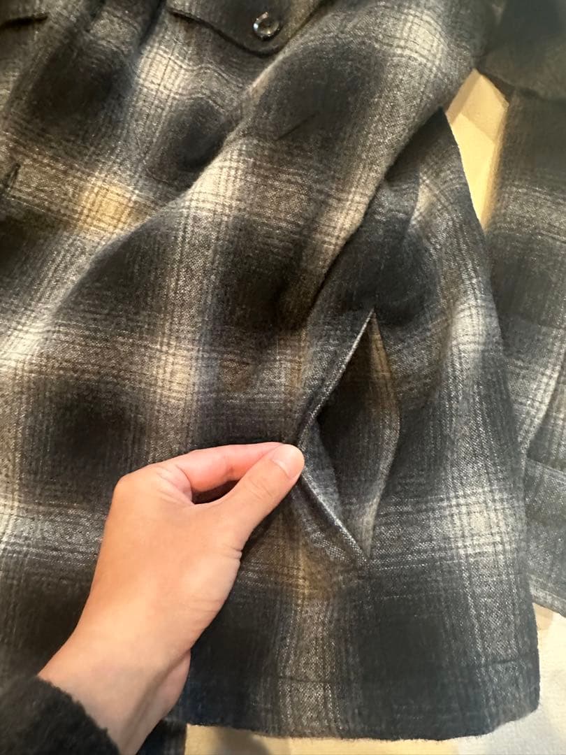 RHC ロンハーマン　オンブレチェック中綿ブルゾン