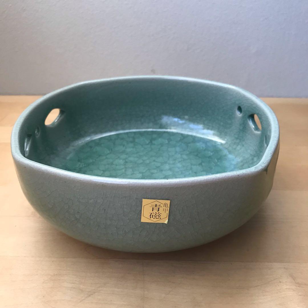 未使用 亀甲青磁 菓子鉢 龍窯 骨董 茶道 和 処分価格 - メルカリ