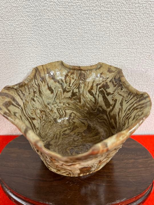 古美術·万古焼蓮の花型盃洗 ·茶道具·お湯呑F1