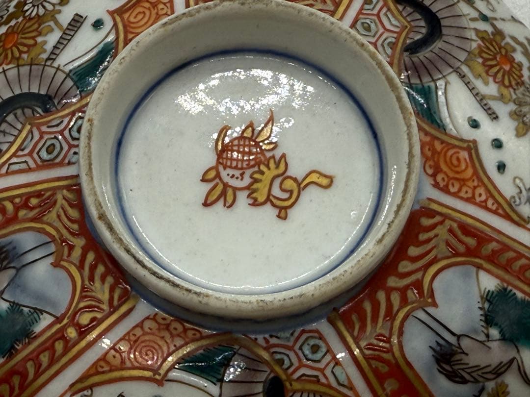 江戸　伊万里錦絵蓋茶碗5点② アンティーク　送料込み251112