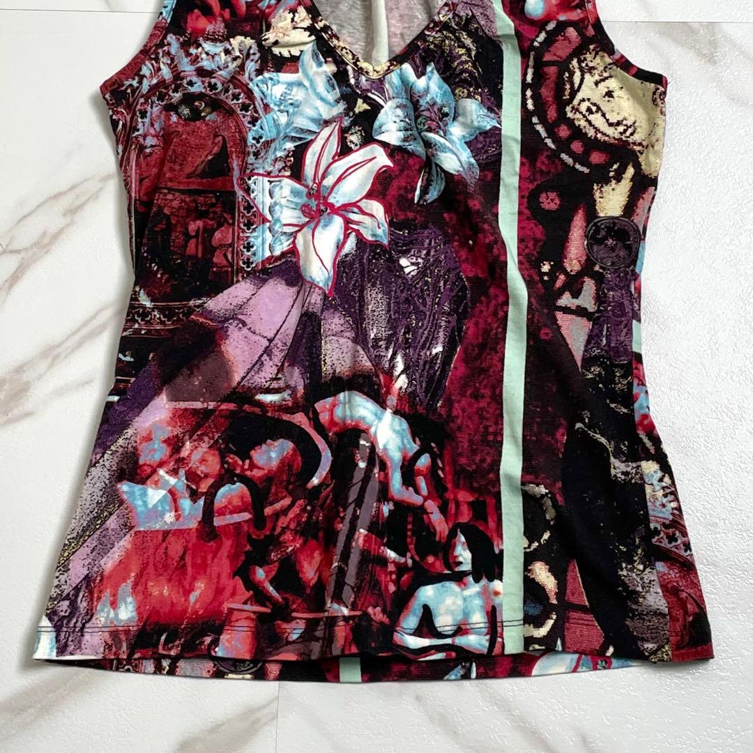 入手困難✨ ジャンポールゴルチエ トップス ノースリーブ グラフィックデザイン