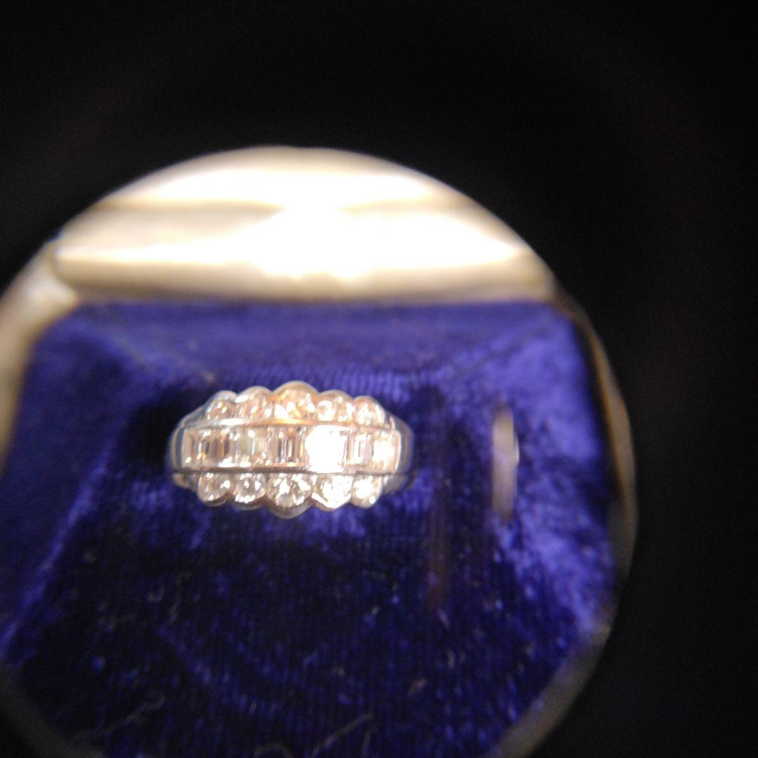 エレガント Pt900 リング ダイヤモンド　中古品