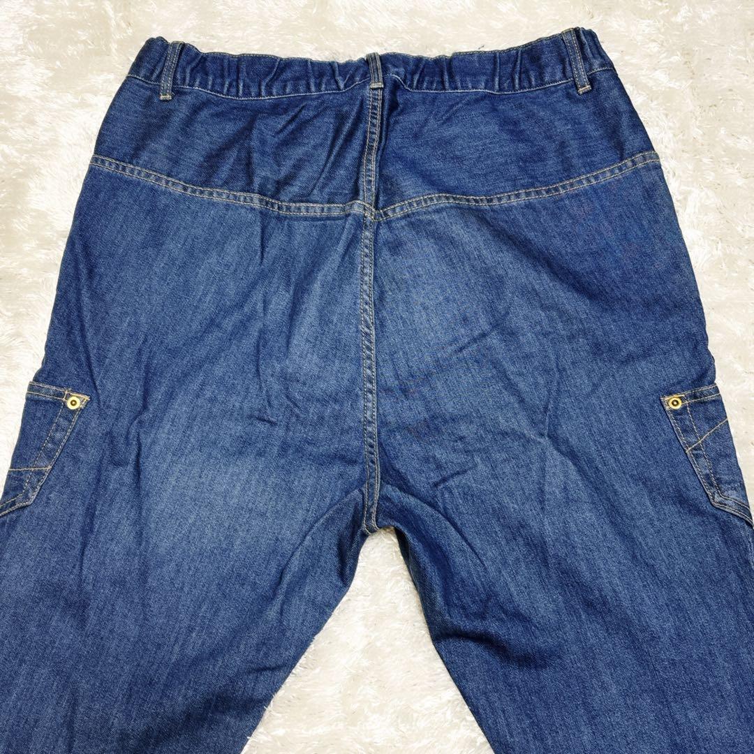 メルシーボークー 後ろ前パンツ サルエルパンツ 濃紺 XL 大きいサイズ