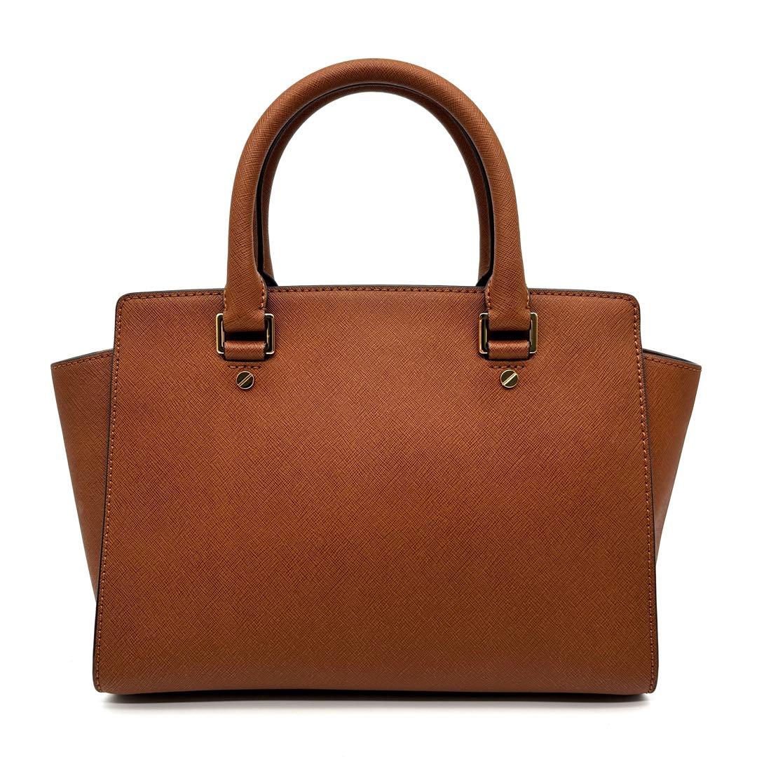 未使用に近い マイケルコース 2way ショルダーバッグ レザー ロゴ ブラウン