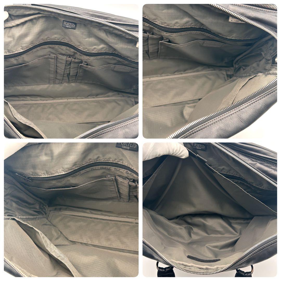 レア美品✨ ポーター 2WAY ビジネスバッグ ショルダーバッグ オールレザー