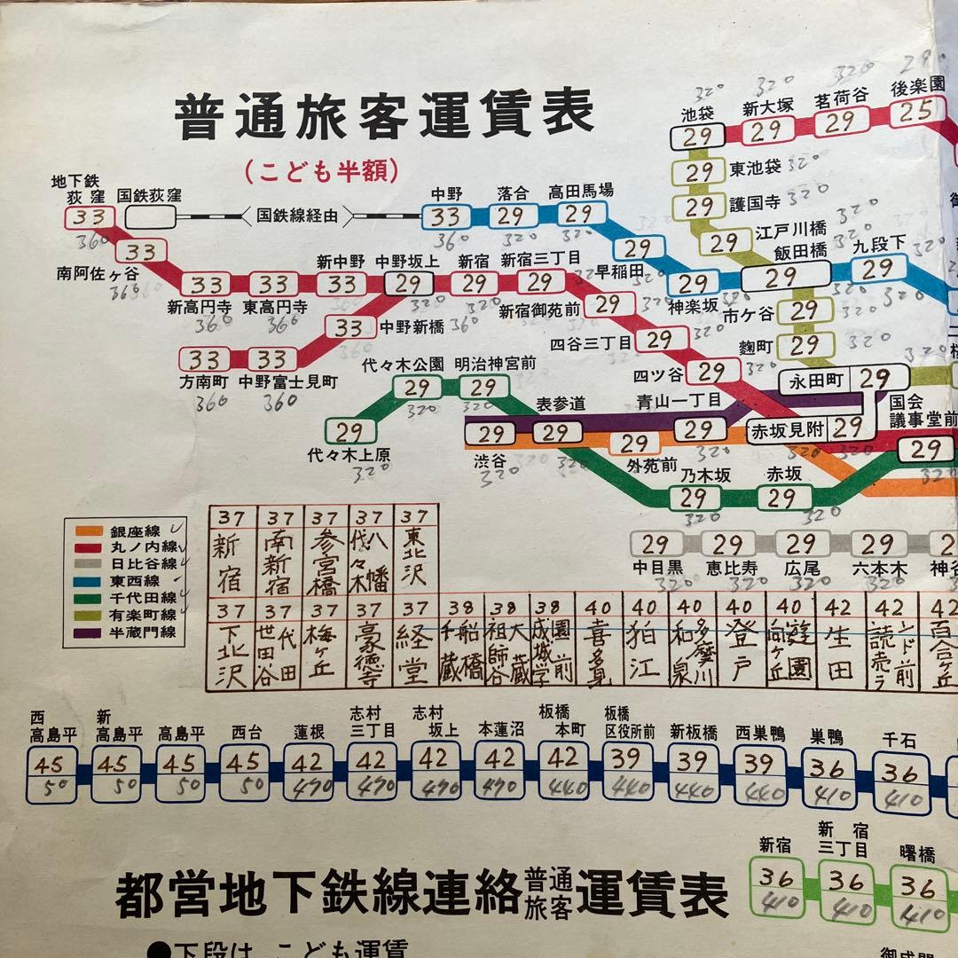 貴重】普通旅客運賃表 昭和57年1月8日改正 - メルカリ