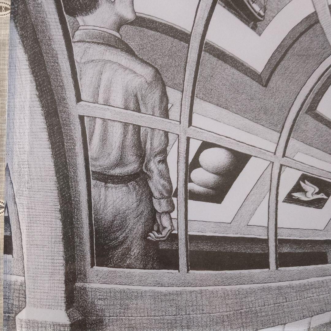 エッシャー Escher　リトグラフ『版画のギャラリー』アクリル板画　1956年