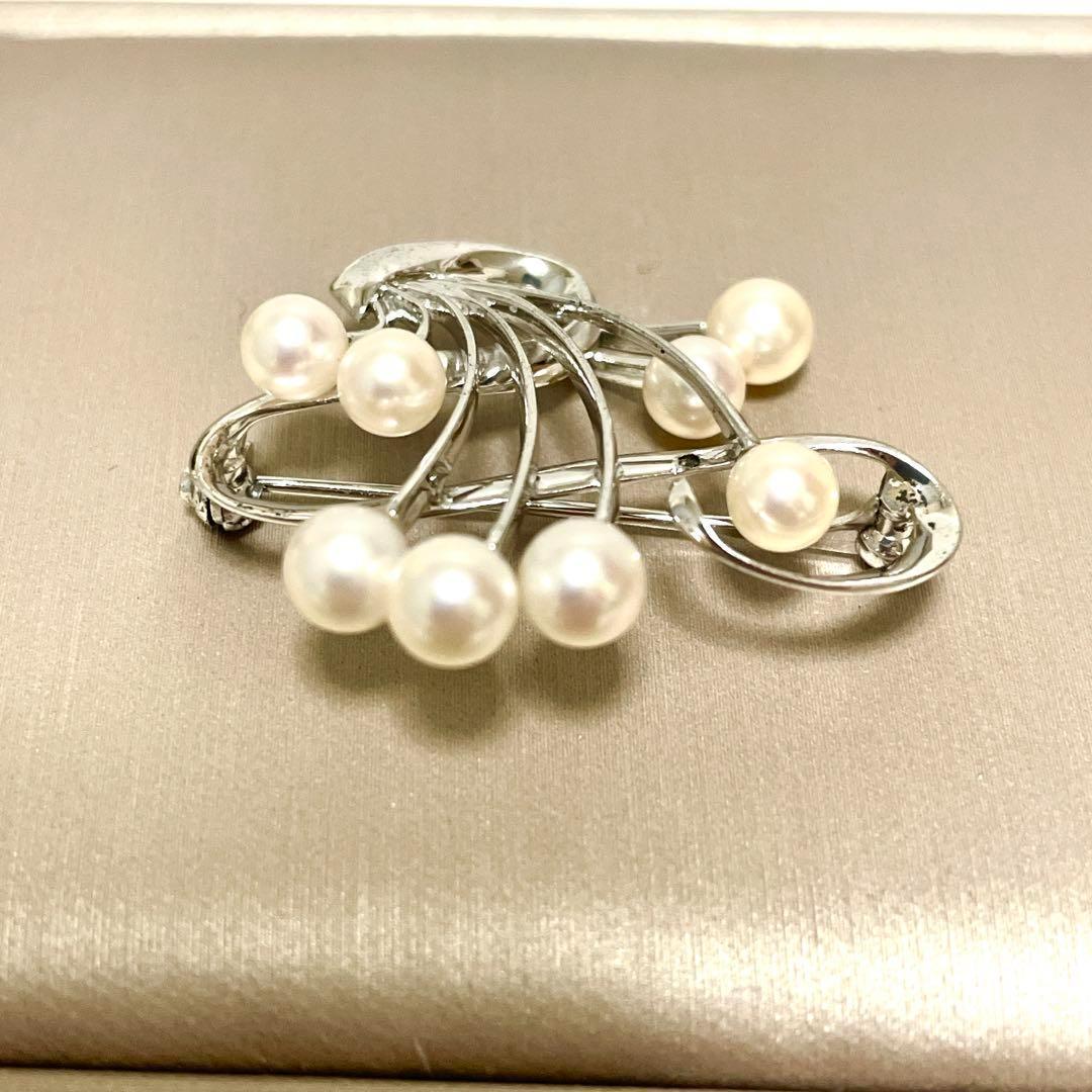 皇室御用達 MIKIMOTO ミキモト アコヤ真珠 パール ブローチ コサージュ