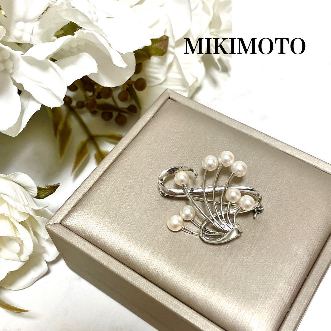 皇室御用達 MIKIMOTO ミキモト アコヤ真珠 パール ブローチ コサージュ
