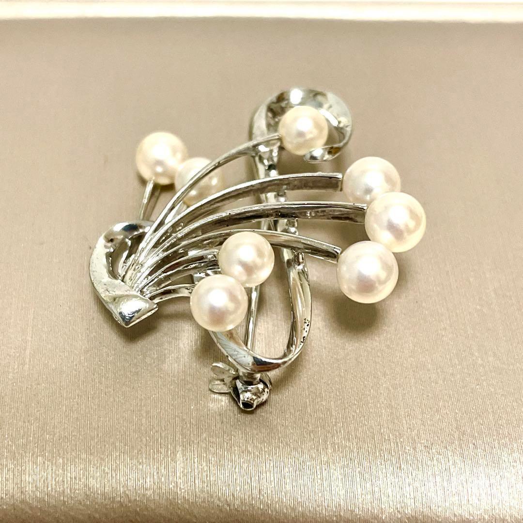皇室御用達 MIKIMOTO ミキモト アコヤ真珠 パール ブローチ コサージュ