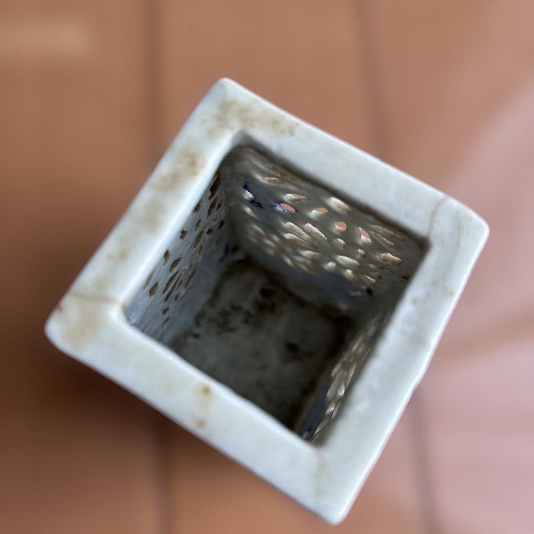 香炉？ 陶器製 瓶 透かし彫り