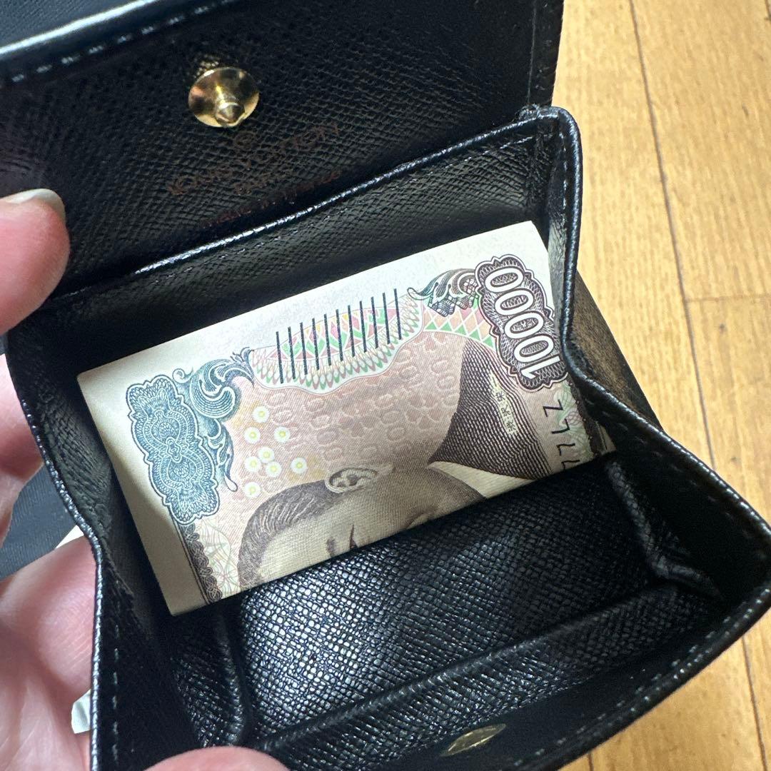 超美品　ルイヴィトン　ポルトモネ　ボワット　ケース　黒　ブラック