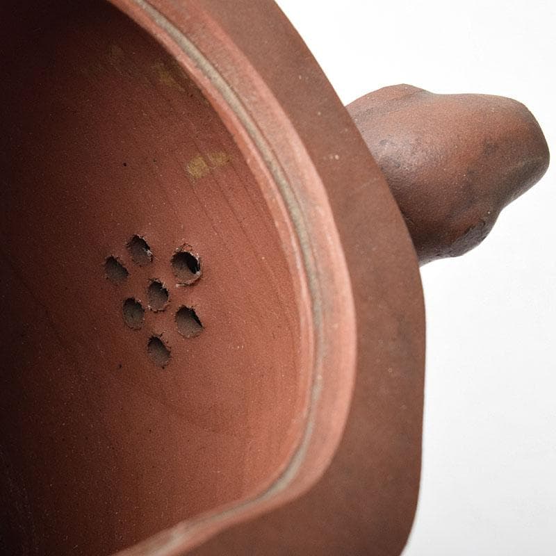 中国　紫砂　朱泥　梅文　急須　茶壷　在銘　M　R8774