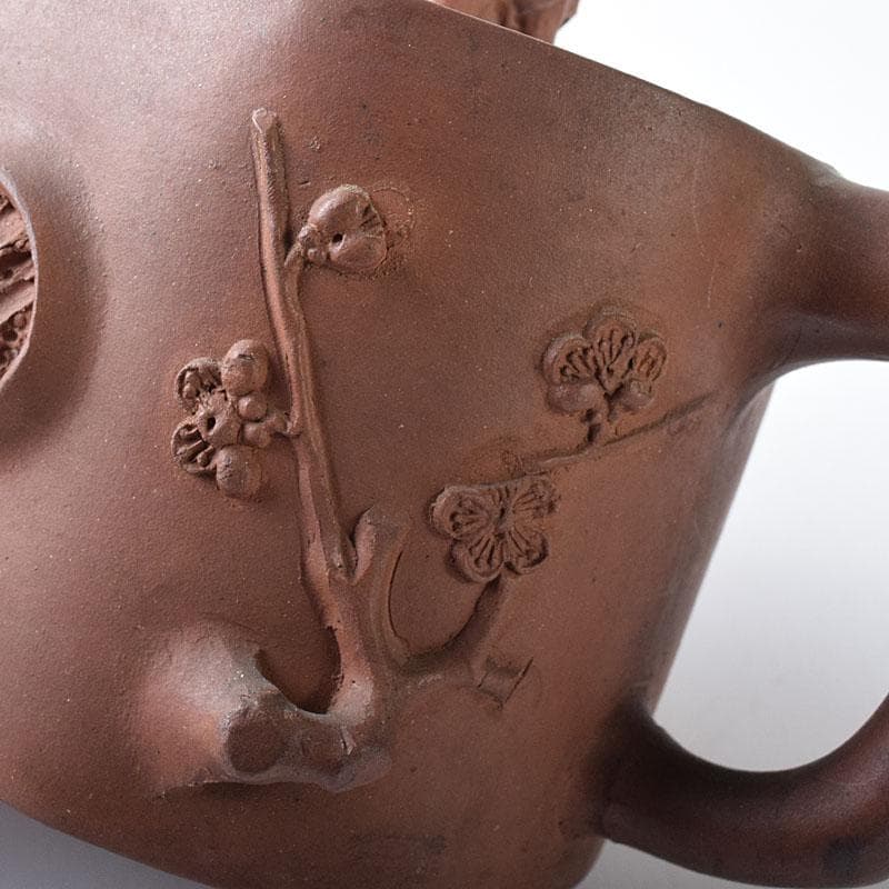 中国 紫砂 朱泥 梅文 急須 茶壷 在銘 M R8774 - メルカリ