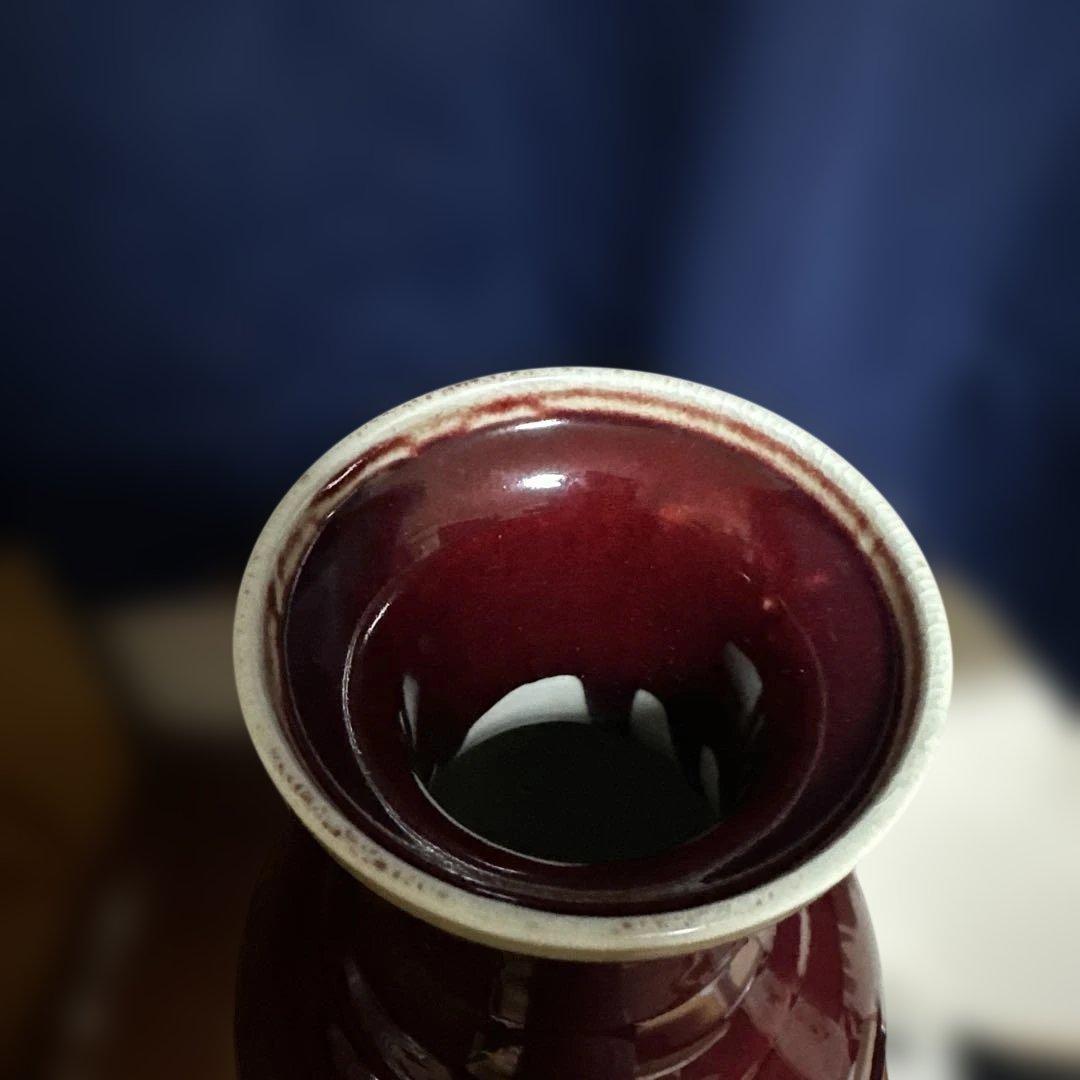 花瓶　中国花瓶　辰砂　中国美術　骨董品　景徳鎮　清時代