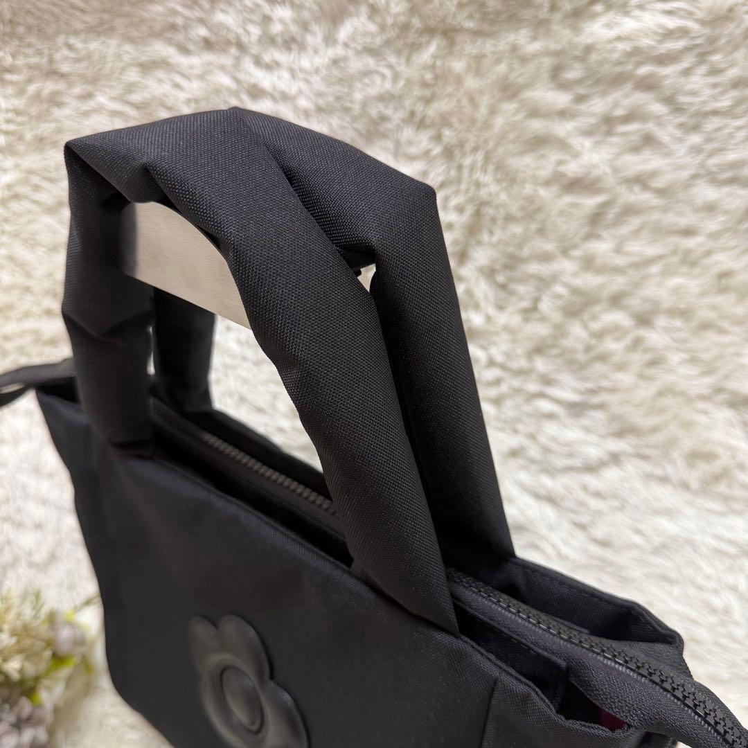 極美品✨マリークワント　デイジーパッチライト2WAYトート　CORDURA 黒