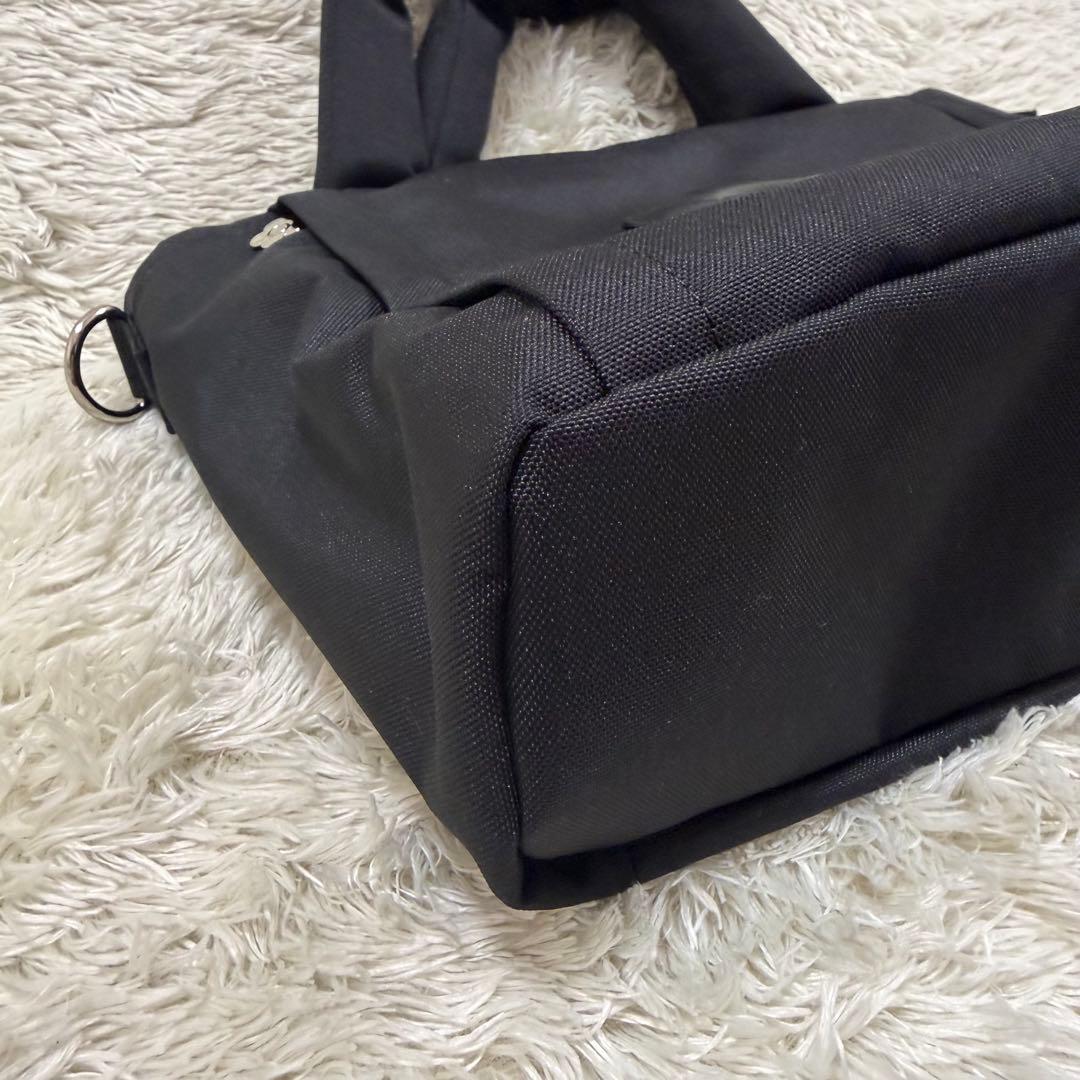 極美品✨マリークワント　デイジーパッチライト2WAYトート　CORDURA 黒