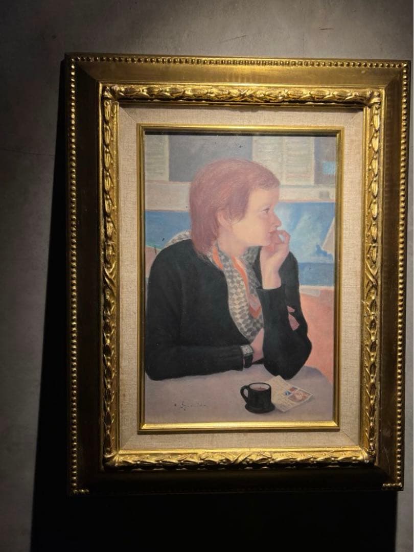 泉田勝次郎【cafe terrace】肉質画　油彩画