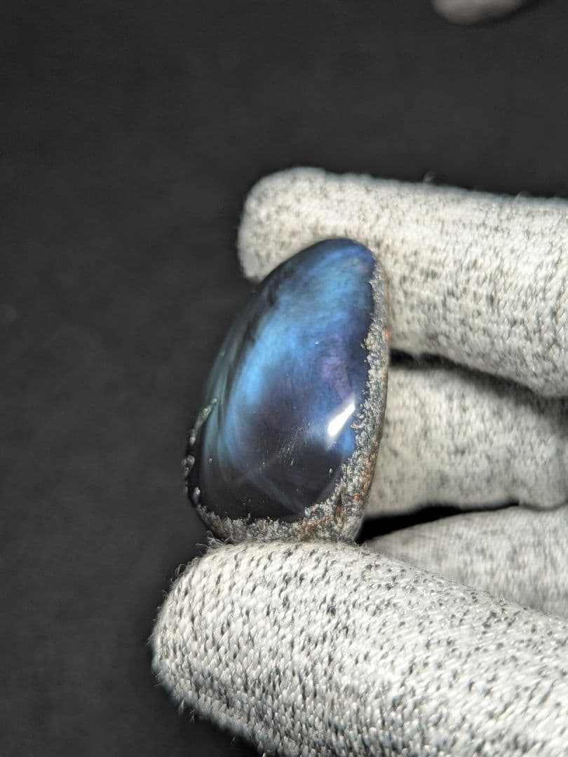 研磨品 十勝石玲瓏 イエロー、グリーン、ピンク複合色両面磨き 超特級