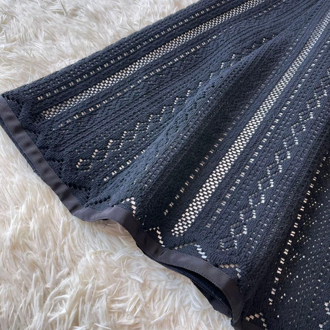 極美品 M'S GRACY 2022年 レース スカート ブラック 40