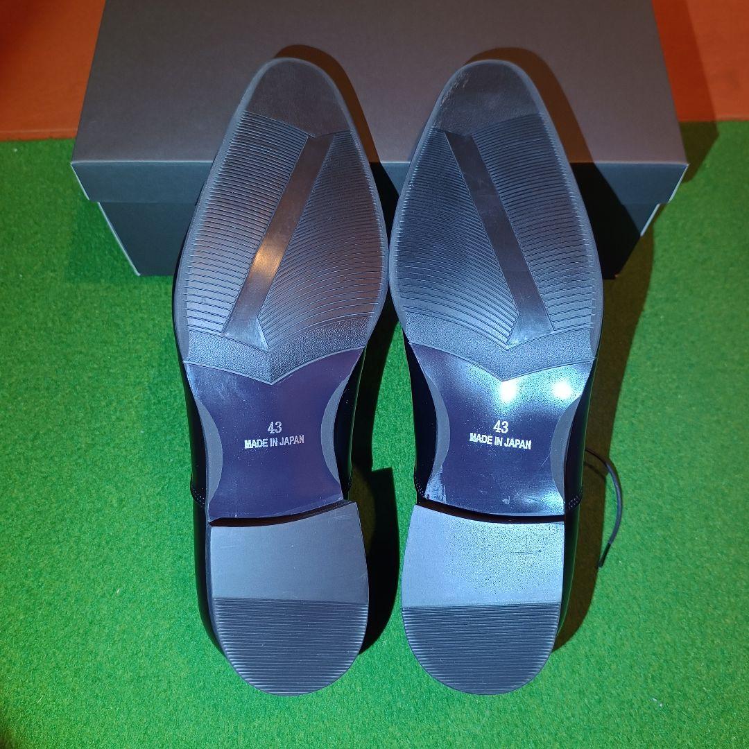 日本製 本革 ビジネスシューズ 内羽根ストレートチップ