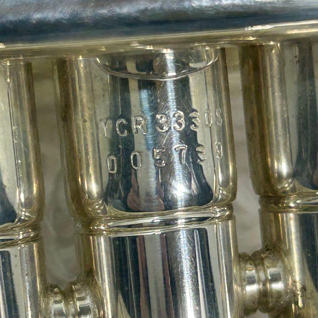 美品】YAMAHA ヤマハ YCR-3330S コルネット シルバー 動作確認