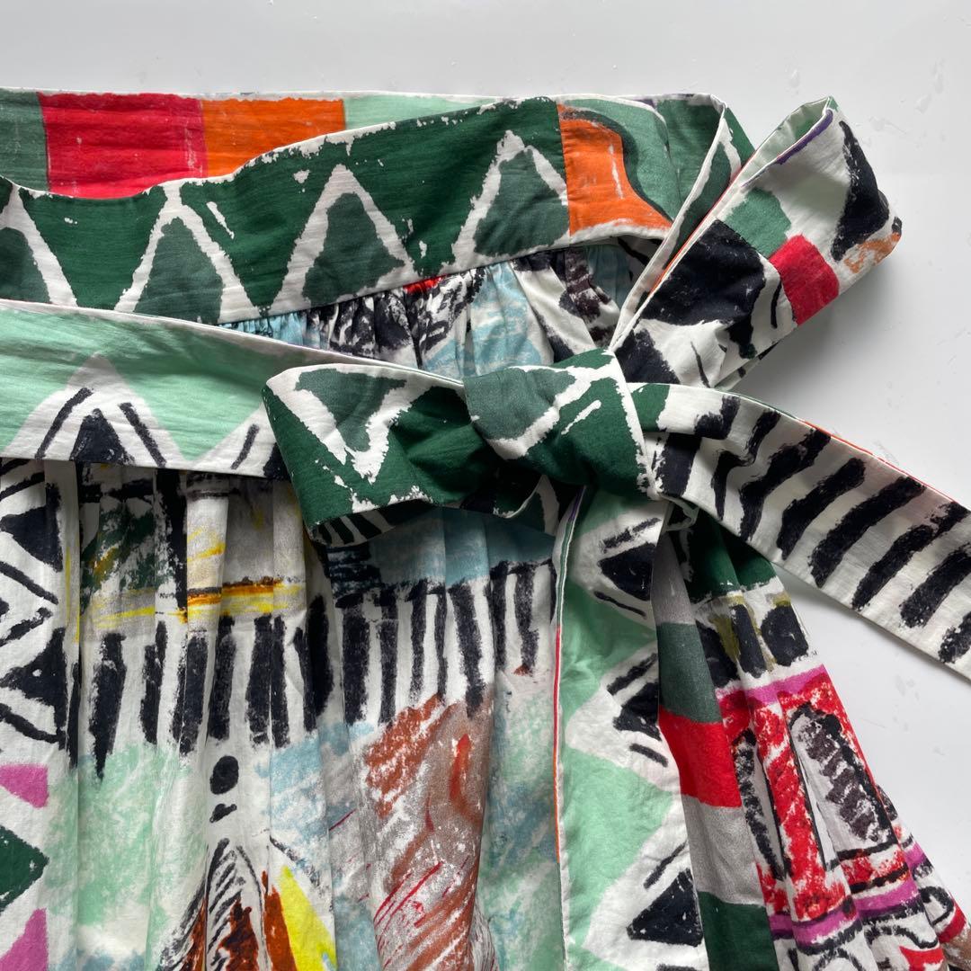 美品　PRADA　プラダ　 ベネチア総柄　プリントフレアスカート　サイズ40